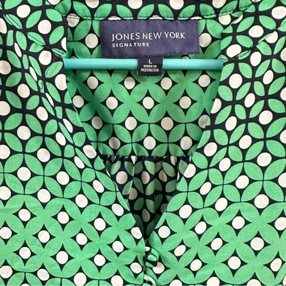 Jones of New York Sleeveless‎ Geometric Pattern Top Size Large - Picture 5 of 10